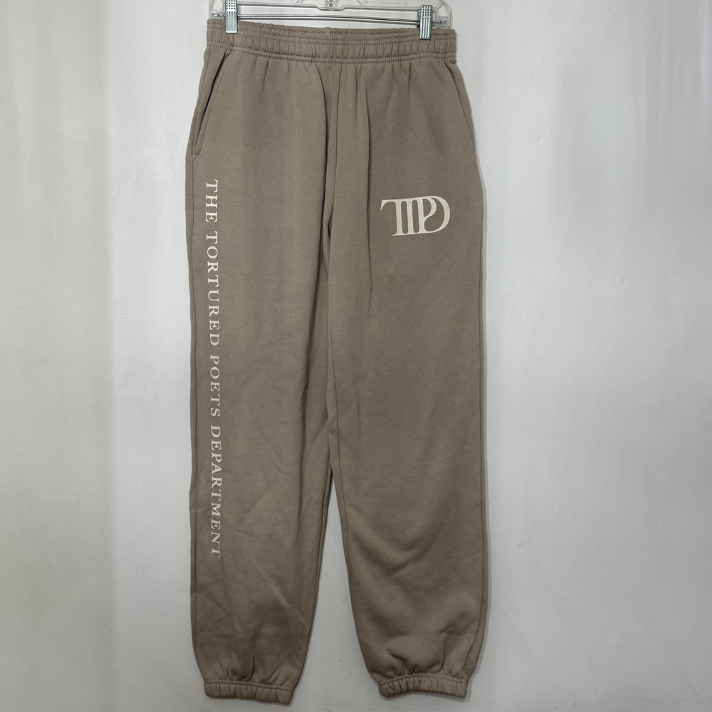 Taylor Swift The Tortured Poets Department TTPD Taupe Jogger Sweatpants Medium